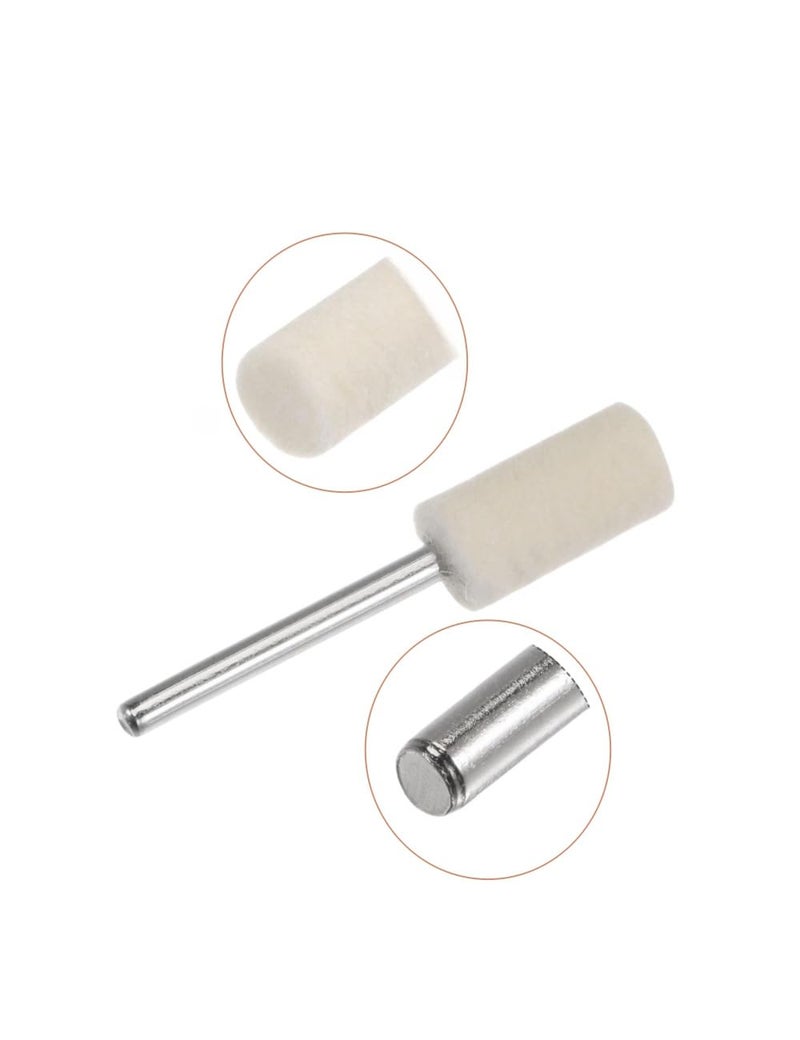 luvilly 20Pcs Wool Felt Polishing Bits，5mm Head Cylinder Polishing Bits for Dremel Rotary Tools - Image 3